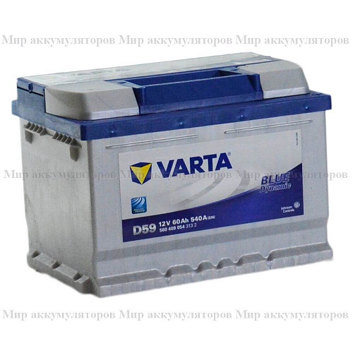 VARTA Blue Dynamic 60 а/ч (обр.пол.) (560 409 054) низкий