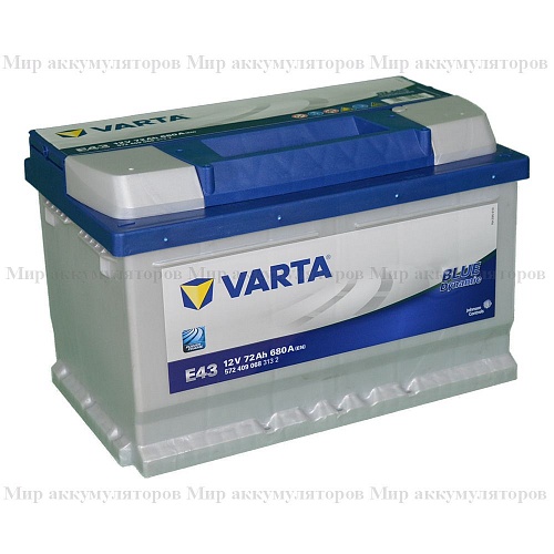 VARTA Blue Dynamic 72 а/ч (обр.пол.) (572 409 068) 