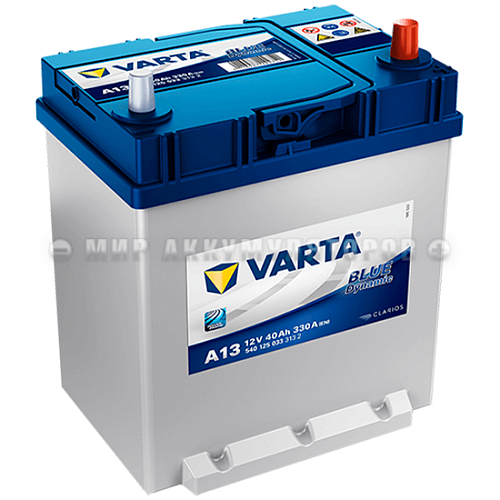 VARTA Blue Dynamic 40 а/ч (обр.пол.) (540 125)Asia (узк.кл.)